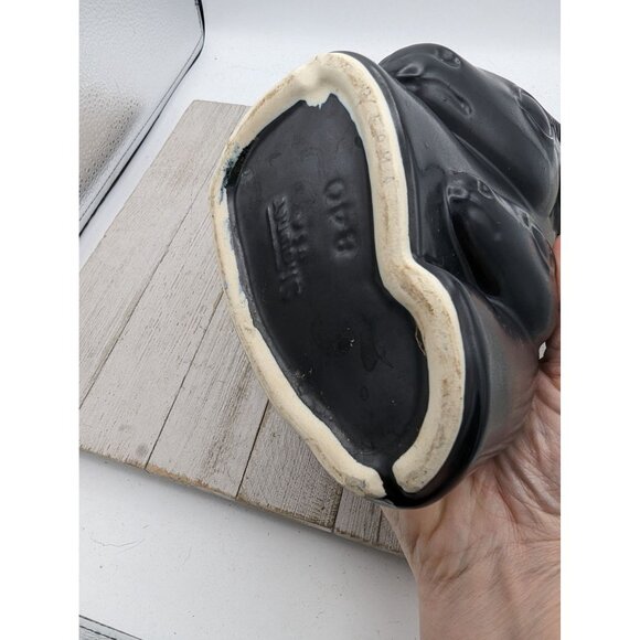 Vintage Shawnee Pottery Antelope Black Planter Vase Mother Baby #840 - Picture 11 of 11